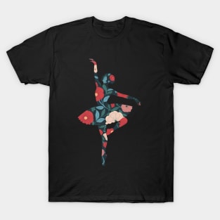 Ballet Flowers Plie Dancing Humor Dancer Sarcastic T-Shirt